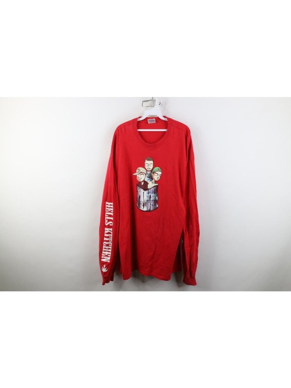 Vtg Mens 2XL Hell's Kitchen White Trash Royalty Toledo Rap Long Sleeve T-Shirt